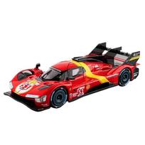 1/22 Ferrari 499P Endurance Race Alloy Super Sports Car Model Diecast Metal Track Racing Car Vehicle Model Sound Light Children Toy Gift raudona