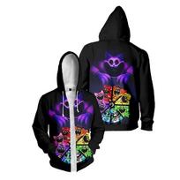 Smiling Critters Zipper Hoodie Man Woman Long Sleeve Pullover Tops Sweatshirt Gift XS