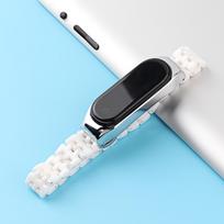 Ceramic Strap for Xiaomi Mi Band 10 9 8 7 6 5 Metal Bracelet Wristband for Mi Band 8/9 Smartwatch Watchband Mi Band 7 6 5 Strap For Mi Band 6 balta