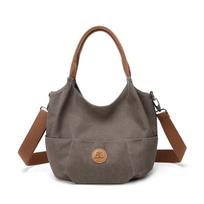 Canvas Shoulder Bag Large Capacity Tote Bag Women's Commuter Underarm Bag