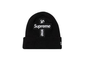 Supreme New Era Cross Box Logo Beanie Black One-Size