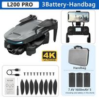 2025 Naujas L200 PRO MAX Dronas GPS 5G WIFI Bešepetis Variklis 4K HD Profesionalus FPV Kvadkopteris 2 Ašių Gimbal 360° Kliūčių Vengimas RC Dronas Žaislai L200PRO-3 battery juoda
