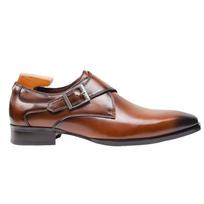 Vyriški natūralios odos Derbio tipo batai su dirželiu (Monk-strap) Formalūs batai Vienos sagties Monk-strap Klasikiniai Verslo Vyriški Vestuviniai Batai 39 ruda