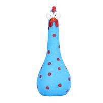 Chicken Statue Long Neck Microlandschaft Hand Crafted Resin Animal Garden Statues for Garden Yard Art DecorationBlue