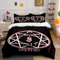 Slipknot Logo Black Bedding Set Bedding set (1 duvet cover, 2 pillowcases, duvet not included) 135x200cm