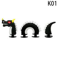 1Set Spoof Cartoon Chinese Dragon PVC Hole Shoe Charms DIY Funny Shoe Accessories Croc Snake Decorations Buckle Gift 01