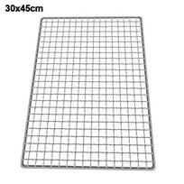 New Stainless Steel Grill Racks Reusable Nonstick Grill Net Square Roast Grate Net