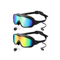 Swim 2 Pack, Wide View Antis & Swimming For Audlt, No Leaking Swim Glasses For Men Women One Size
