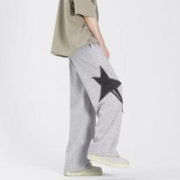 Trendy Men's Summer Loose-Fit Mid-Rise Casual Pants for Daily Fashion and Streetwear. M