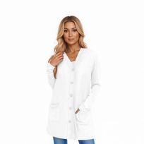Women's Long Sleeve Cardigan Casual Jacket With Pockets Top L