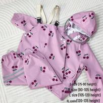 Children's Detachable Waterproof Raincoat & Bib Pants Set for School and Kindergarten S
