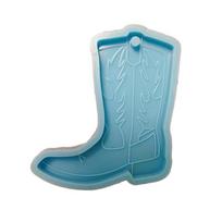 Cowboy Boot Keychain Silicone Mold with Hole Keyring Pendant Handmade Mold Valentine's Day Birthday Gift Jewelry 1