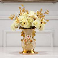 Ceramic Flowerpots for Shelf Display with Vintage Design Style B
