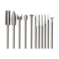 Professional Stainless Steel Wood Carving Engraving Drill Bit Kit 1mm to 10mm 11 Pieces Rotary Tool Projects Accessories 1