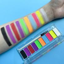 12 Fluorescent Colors Water-Soluble Body & Face Paint for Opera & World Cup Fans yellow