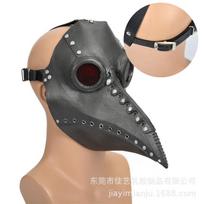 New Steampunk Plague Doctor Mask Halloween Bird Beak Mask Beak Black