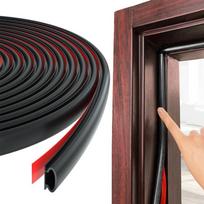 6m Soundproofing Weather Stripping Windproof D-Shape Door Seal Strip Self-adhesive Rubber Draught Excluder Household
