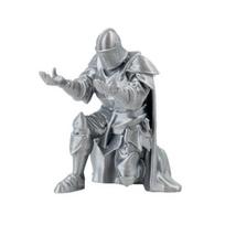 Medieval Knight Pen Holder Kneeling Knight in Armor Pencil Holder Desktop Decoration Fun Pen Holder Gift for Students Office Workers sidabras