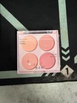 Summer Ice Cream Quad Blush Natural Nude Makeup Setting Powder Finish Affordable Atmospheric Vibe