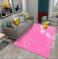 Pink Hopscotch Kids Play Rug Non-Slip Washable Carpet for Nursery Playroom Bedroom Living Room Kitchen Home Decor 40x60cm