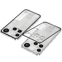 For Nothing Phone 3 Alloy Metal Lens Protection Case For Nothing Phone (3) Transparent Tempered Glass Hard Shockproof Cover For Nothing Phone 3 sidabras