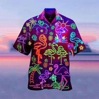 Men's summer casual independent station hot sale printed Hawaiian shirt men's vacation seaside trade manufacturer direct M