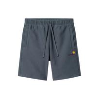 Carhartt WIP American Script Sweat Shorts With Badge Pattern Men Shorts Dark-Gray I031685-1CQ-XX S