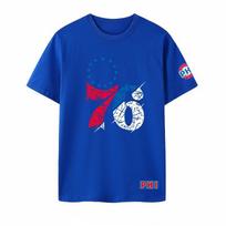 Philadelphia 76ers Krepšinio Marškinėliai Treniruočių Kostiumas Sportiniai Trumpomis Rankovėmis Marškiniai Vyrams Moterims Per dydį Treniruočių Sportiniai Moteriški Vyriški Drabužiai 4XL blue