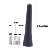 6,5 cm automobilio antenos patobulintos signalinės trumpos antenos automobilio stiliaus priedai juoda