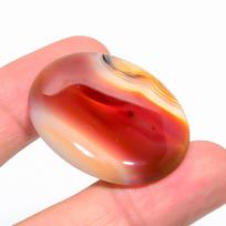 Mookaite 3x3.9mm Natural Cabochon Fine Loose Gemstone 58.7Cts. raudona