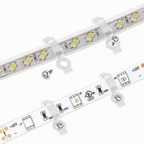 50 vnt. Montavimo laikiklių klipsų šoninio tvirtinimo klipsai su 10 mm varžtais 5730/5050/2835/3014 SMD LED vandeniui atspariai LED juostelei