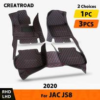 Car Floor Mats For JAC JS8   Auto Foot Pads Automobile Carpet Cover Interior Accessories 3PCS-Black-Black