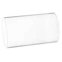 Glass Candleholder Tube Shade Clear Transparent Pillar Cover Decorative Holder for Home Romantic Atmosphere 15X6X6CM
