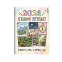 2026 Vision Board Goal Planner Journal 120 Pages Wish List Organizer for Future Planning & Dream Tracking Practical Gift for Self-Improvement A