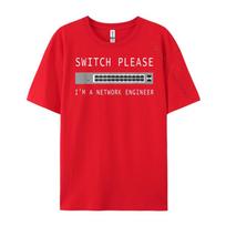 Switch Please Computer Network Engineer Humor Free Shippping Clothes Mens TShirts Harajuku T shirt S