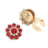 Elegant Multicolor Glass Cufflinks With Alloy Base For Business Meetings And Formal Event