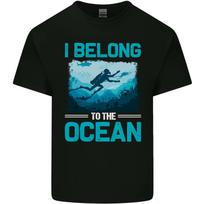I Belong to the Ocean Scuba Diving Diver Dive Kids T-Shirt Childrens M