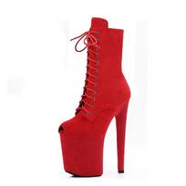 Sexy Super High Boots Peep Toe Pole Dance High Heels Nightclub Model Catwalk Platform Shoes  Party shoes 35