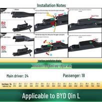 BYD Qin Car Wiper Blade: Frameless, Silent Rubber Strip for EV/DM-i Models