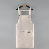 Custom Logo Canvas Apron for Advertising, Milk Tea, Nail Art, Kitchen, and Restaurant Use