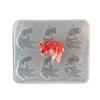 Flexible Silicone Art Mold For Handmade Resin Accessories Fish Shape Keyring Charm And Decorative Crafts Mould 1