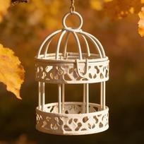 Bird Cage Hanging Planter Decoration Wedding Decor Iron Prop Flower Pot Plant for Office 7cmx7cmx10cm