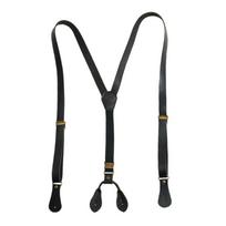 Fashion Y-Type Suspenders for Men British Style Retro Buttoned Suspenders Anti-slip Suit Accessories PU Leather Suspenders Suit