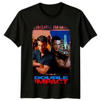 Double Impact (1991) Movie Poster Inspired T-Shirt Retro 90s Tee Unisex S įvairiaspalvis