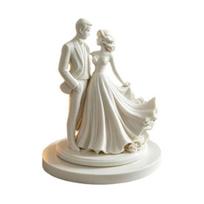 Desktop Ornament 3D Printed Bride Groom Figure Romantic Sculpture Home Style Decorative Figurine Wedding Table Decoration