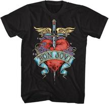 Vintage Bon Jovi Heart And Sword Rock T-Shirt Unisex Biker 90S Fan Gifts S-5XL XXL
