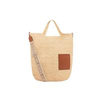 Loewe Slit Letter Patch Detachable Adjustable Shoulder Strap Calfskin Raffia Handheld Shoulder Crossbody Bag Large Women handbags B685V80X01-2435 Regular Edition,Basic Set (Bag+Dust Bag)