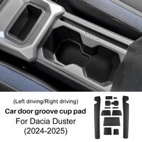 13PCS Leather Anti-slip Slot Pad for Dacia Duster 3 2024 2025 Car Door Groove Mat Auto Interior Trim Dacia Duster3 Accessories. juoda