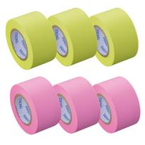 Yamato Roll Sticky Super 25mm wide x 10m 6 Notes, Adhesive, Refill, long, rolls, Lemon/Rose.