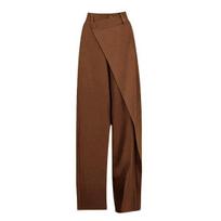 High Waist Women Pants Loose Fit Straight Wide Leg Suit Pants S